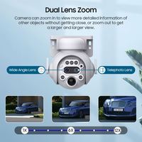 Ubox Solar Outdoor Security Camera 6MP 12x Zoom PTZ PIR Alarm Tracking Night Vision Cloud Storage WIFI 4G