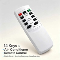 Control Remoto Infrarrojo IR de 11 Teclas para Aire Acondicionado, Plástico ABS, Inalámbrico, Control Remoto para Aire Acondicionado, OEM, ODM, Suministro de Fábrica Personalizado