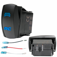 Interrupteur à bascule pour voiture de course avec lumière, 12V 20A 3 broches SPST, interrupteur à bascule robuste marche/arrêt pour camping-car, bateau, fourgonnette, VR, UTV, VTT