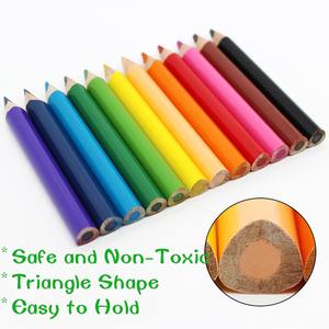 Materiale scolastico Mini 3.5 pollici matite colorate da disegno colori assortiti Set di 12 Kit di matita <span class=keywords><strong>a</strong></span> colori da 3.5 pollici mezza dimensione - Product Image 1