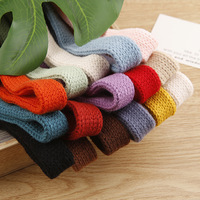 Tricot de laine automne et hiver personnalisé avec bandeau pour enfants chapeau haut de forme chaussures fleur textile vêtements accessoires ceinture tissée