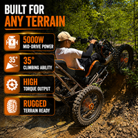 Scooter électrique tout-terrain robuste 5000W avec deux moteurs
