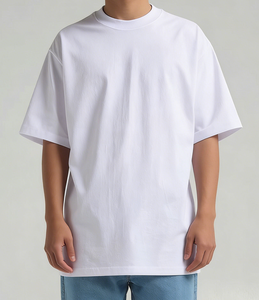 OEM High Street Men's Hip Hop 100% Cotton Heavyweight Oversized Graphic custom logo <b>Tshirt</b> - Product Image 1