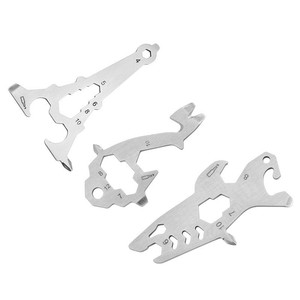 Outdoor Multi Functional Tool Card Stainless Steel Portable Keychain Repair Disassembly Shark Shape - Product Image 2