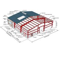 Edificio Comercial de Acero, Estructura de Acero Prefabricada, Edificio Metálico de Oficinas de Varios Pisos