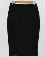 Jupe crayon midi en tricot pour femme, en daim uni, moulante, style bureau, vente en gros