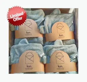 Hot selling luxury bamboo baby hooded towel organic bamboo cotton blended baby towel