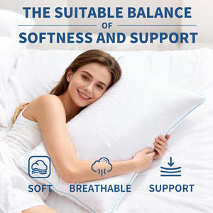 Oreillers de lit taille Queen, doux, moelleux, offrant un soutien optimal, collection hôtelière, pour les dormeurs sur le côté et sur le dos, <span class=keywords><strong>oreiller</strong></span> de lit rembourré en <span class=keywords><strong>microfibre</strong></span> - Product Image 5