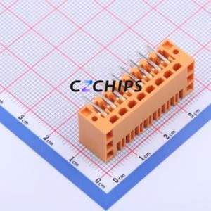 KF2EDGERM-3.5-2*8P Plug-in Terminal Block Bent Lead Through Hole,P=3.5mm Board-to-Board / Socket Closed Screw Fixing 2x8P 3.5mm - Product Image 2