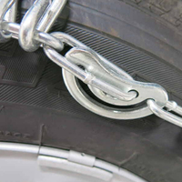 Chaînes à neige robustes à double maillon carré avec came pour pneus de camion de 22,5 po et 24,5 po, lot de 2