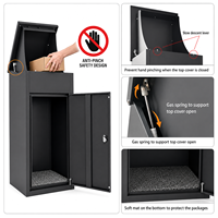 Boîte aux lettres métallique autoportante verrouillable, étanche, antivol, durable, pour colis, boîte de dépôt extérieure