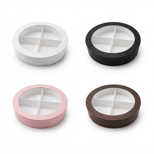 Caja de Regalo Redonda Rígida de Cartón para Alimentos, con Laminación Mate Biodegradable de Lujo de 23 cm, para Macarons, Chocolate, Fresas y Gelatina - Product Image 5