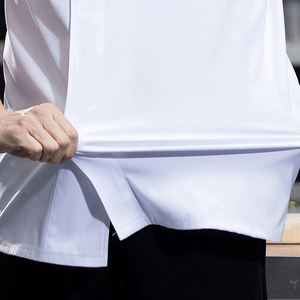 Coat Unisex Short Catering Jac Modern Restaurant Hotel Staff Uniform <b>Chef</b> <b>Jacket</b> White Long Sleeve - Product Image 4