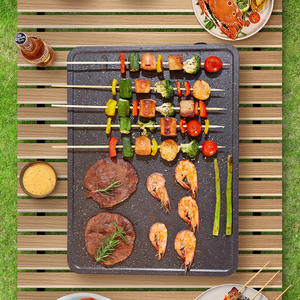 Plancha eléctrica de grafeno de 30x40 cm, sin humo, antiadherente, para cocinar en interiores y exteriores - Product Image 3