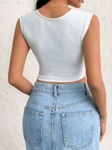 Tank Top Wanita seksi menarik kualitas bagus atasan <span class=keywords><strong>Crop</strong></span> wanita tahan lama untuk pakaian musim panas