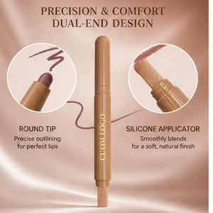 Natural Long Lasting Vegan Lip Liner with Polypeptide Double Ended <b>Lipstick</b> for Party Makeup <b>Custom</b> Logo - Product Image 2