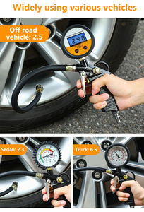Tire Inflator With Pressure Pneumatic Gauge High Performance <b>Car</b> and Motorcycle and Bikes With Presta and Schrader Valve - Product Image 4