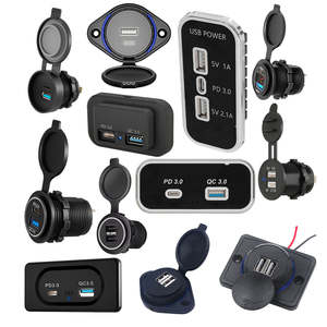 Cargador USB-C Tipo C para Asiento de Autobús, QC3.0 48W 12V/24V, Certificado CE FCC, Material Resistente a las Llamas - Product Image 1