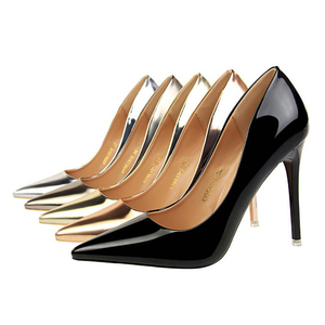 Zapatos de Mujer Europeos Americanos, Finos, Transpirables, que Aumentan la Estatura, con Punta Puntiaguda, Sexys, para Discoteca, que Adelgazan, de Una Sola Pieza - Product Image 6