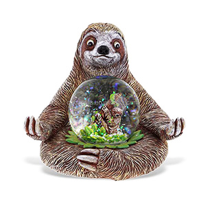 Personnalisé polyrésine artisanat animal licorne tortue alpaga eau globe cadeau ornement à la main belle bande dessinée alpaga résine boule à neige - Product Image 4