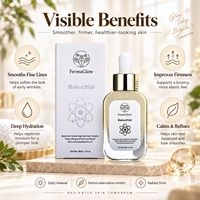Sérum Visage Anti-Âge Raffermissant et Lissant Rides aux Micro-Encapsules Fermentées de Bakuchiol, Rétinol, Niacinamide et Tremella