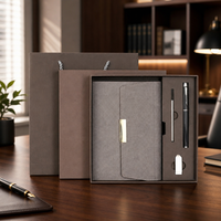 Ensemble de stylos de signature, recharge, clé USB portable, sac cadeau, options de couleurs multiples, logo personnalisé imprimé, carnet de notes A5 personnalisable