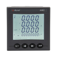 Compteur d'énergie programmable triphasé AC Acrel RS485 Modbus, AMC72L-E4/KC, écran LCD, installation sur panneau, 2DI2DO