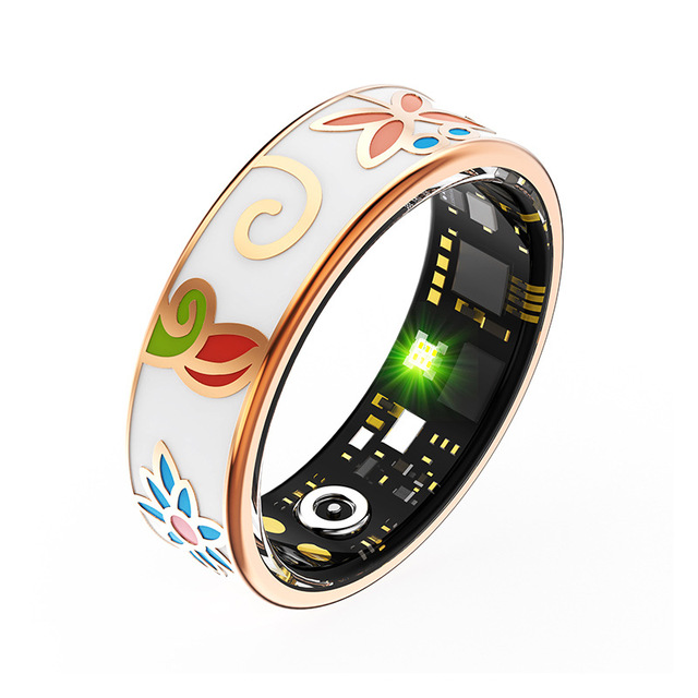 Cross-border New Smart Ring Heart Rate Enamel-style Blood Oxygen Monitoring Health Tracking Pedometer Sports Mode for