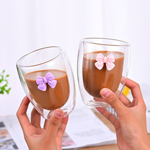 แก้วสองชั้นสำหรับสำนักงานขายส่ง พร้อมฉนวนกันความร้อน แก้วชงชา แก้วกาแฟ แก้วนม - Product Image 1