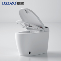 Cuvette de toilettes allongée de luxe, automatique et intelligente, avec double chasse, siège chauffant, télécommande et siphon en P, pour usage hôtelier