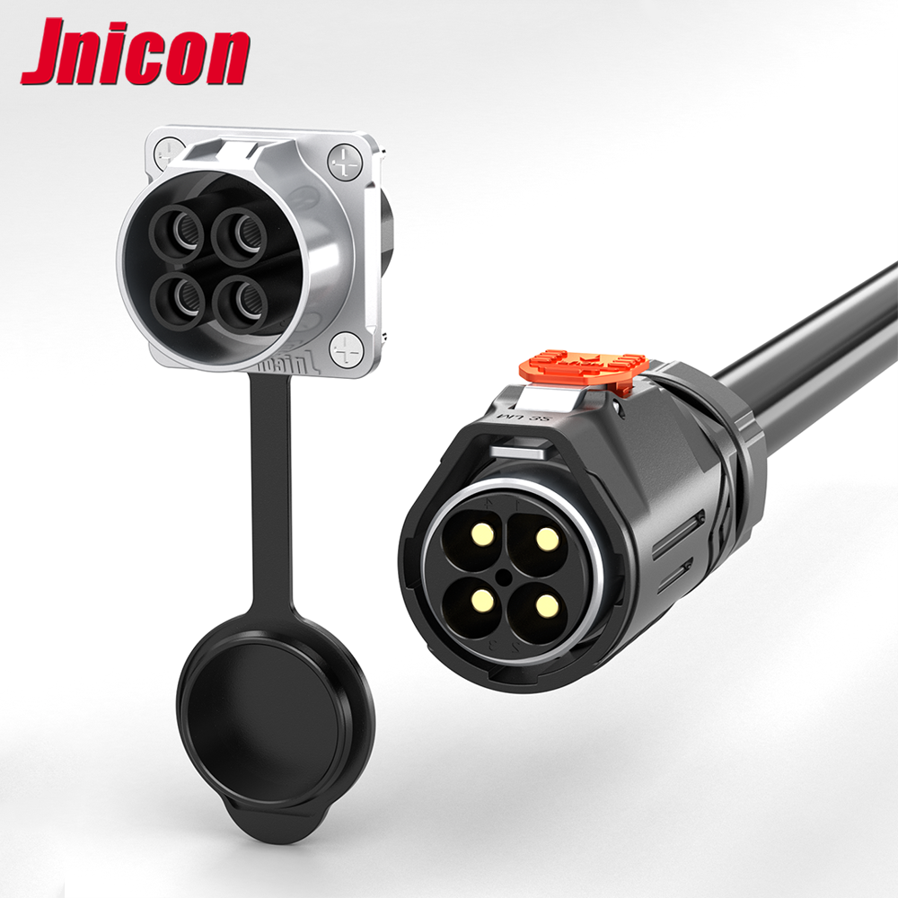 Jnicon 4 PinMJ32 разъем питания папа-кабель и мама-панель IP67 водонепроницаемый разъем