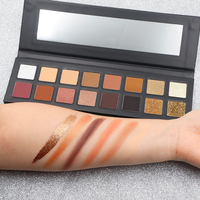 Großhandel Benutzerdefinierte Logo-Lidschattenpalette Private Label Mineralische Kosmetik Make-up Schimmer Matt Nude Lidschatten