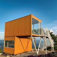Internet-Célèbre Structure en acier moderne Pack plat Conteneur Maison Respirant Mur Conception Personnalisable Disposition Villa 1 an