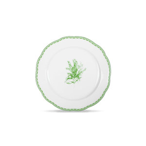 Green Lily of the Valley Muguet Pattern Vintage Style Bone China Ceramic Plate Wedding Decoration <b>Dinnerware</b> <b>Set</b> Wholesale - Product Image 5