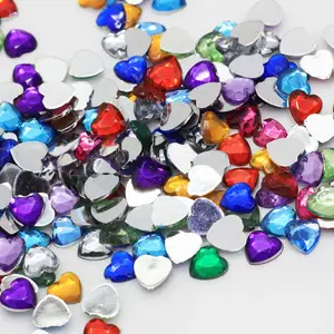 Sıcak satış düz geri renkli Mini kalp Rhinestones çivi için sanat dekoru renkli tutkal üzerinde taşlar için düğün elbisesi DIY