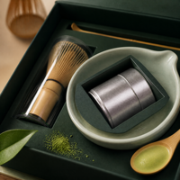 Ensemble complet de fouets à matcha en bambou Chasen, bol en céramique Chawan, cuillère Chashaku, boîte à matcha de 40g, kit de démarrage pour la cérémonie du thé matcha