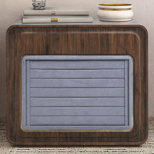 Bandeja de terciopelo gris de lujo para anillos, bandeja rectangular de gamuza con múltiples ranuras para exhibición de joyas, ideal para tiendas de joyería al por mayor. - Product Image 3