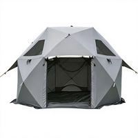 Carpa de Glamping Geométrica Personalizada OEM al por Mayor con Ventanas de Malla, Impermeable para Varias Personas, Proveedor de Fábrica para Campismo al Aire Libre