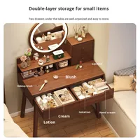 Nouvelle coiffeuse en bois moderne et simple, luxe léger, pour chambre à coucher, bureau de rangement pour le maquillage, pour petit appartement