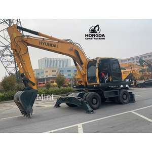 Excavadora profesional de segunda mano Hyundai Original Hyundai 210w-9 Excavadora de ruedas 21 toneladas Asequible - Product Image 3