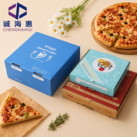 Boîtes à pizza personnalisées en papier recyclé écologique avec gaufrage UV et impression pailletée, contenants alimentaires à emporter