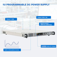 Fuente de alimentación CC ajustable de 1U para montaje en rack, de amplio rango 18A, con bajo nivel de ruido de ondas, para pruebas de electrónica automotriz