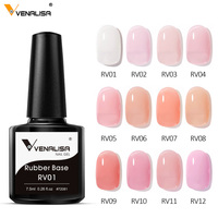 Vernis Gel Venalisa Ongles d'Art Cadeau de Noël 7.5ML Soak Off UV/LED Camouflage Couleur Base Caoutchouc Top Coat pour Manucure Gel