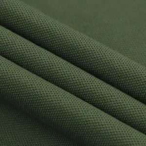 Kain high end dapat disesuaikan 180-220GSM 100% katun pique mesh polo shirt kain