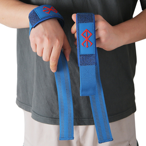 Custom Logo Wholesale Anime Berserk Adjustable Lifting Deadlifts Straps Heavy Duty Gym Wrist Wraps for Weightlifting - Product Image 1