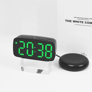 Digital Electronic Vibration Alarm <b>Clock</b> Multilingual <b>LED</b> Display Simple Design Bedside Hearing Impaired Home Use USB Powered - Product Image 3