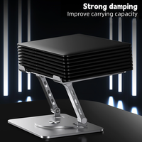 Support d'ordinateur portable de bureau portable à rotation 360°, support d'ordinateur portable réglable pour ordinateur portable
