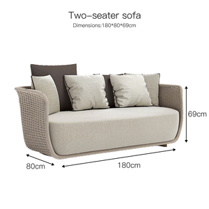 Set di Divani <span class=keywords><strong>da</strong></span> Giardino <span class=keywords><strong>in</strong></span> Rattan Sintetico, Arredamento <span class=keywords><strong>da</strong></span> <span class=keywords><strong>Esterno</strong></span> Moderno <span class=keywords><strong>in</strong></span> Alluminio, Vendita Calda - Product Image 3