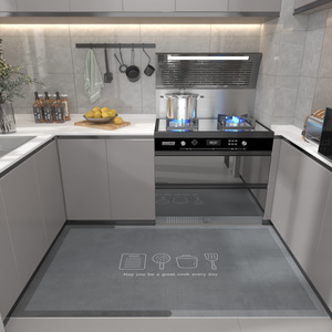 พรมปูพื้นห้องครัวรูปสี่เหลี่ยมผืนผ้ากันลื่นกันน้ำล้างทำความสะอาดได้ทนต่อคราบสกปรกเส้นใยโพลีเอสเตอร์สไตล์นอร์ดิกพรมห้องครัว - Product Image 4