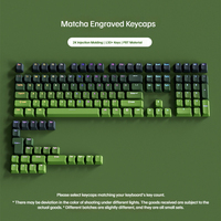 Capuchons de touches de clavier en PBT gravé, couleur dégradée translucide, 134 touches, pour clavier mécanique Ziqi Donglai, personnalisation complète des touches DIY